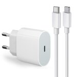 Chargeur rapide 20w typc c pour iphone adaptateur secteur alimentation rapide avec c�ble iphone 1m
