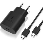 Chargeur rapide 25w + cable usb - c usb - c pour samsung a13 4g - a23 - a33 5g - a53 5g - a73 5g - a52 ...