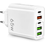 Chargeur rapide multi usb c 65w prise - 2 usb - c + 2 usb + 1 qc 3. 0 (5 ports) compatible apple iphone ... Chargeur rapide multi usb c 65w prise - 2 usb - c + 2 usb + 1 qc 3. 0 (5 ports) compatible apple iphone ...