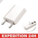 Adaptateur secteur - universel - chargeur rapide usb - 5w 5v 1a - compatible iphone / samsung / pixel ...