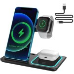 Chargeur sans fil 3 en 1 chargeur induction rapide pliable compatible avec iphone 14 / 13 / 12 / 11 / ...
