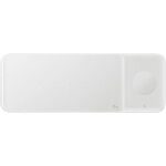 Chargeur sans fil trio avec charge rapide samsung blanc