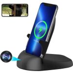Chargeur sans fil avec camera espion full hd 1080p wifi pour surveillance discr�te + sd 256go yonis