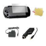 Chargeur secteur + allume cigare + film protection cran psp 1000 2000 3000 - 1 mtre