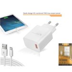 Chargeur secteur charge rapide qc 30 18w compatible tablette tactile - lenovo p11 / p11 plus avec cable ...