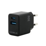 Chargeur secteur 30w gan port usb - c adaptateur quick charge mural rapide pour smartphone & tablette ...