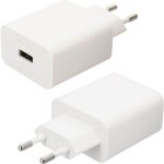 Chargeur secteur usb - huawei - supercharge 40w - charge rapide - c�ble usb type - c inclus - blanc