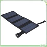 Chargeur solaire usb portable - v geby - 20w - panneau solaire pliable - impermable - camping et randonne ...