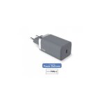 Chargeur maison force power 20w compatible power delivery gris anthracite + c�ble renforc� usb