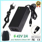 Chargeur chargeur trottinette electrique 42v 2a chargeur batterie vélo électrique 36v lithium adaptateur ... Chargeur chargeur trottinette electrique 42v 2a chargeur batterie vélo électrique 36v lithium adaptateur ...