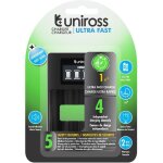 Chargeur - uniross - ultra rapide - pour 1 � 4 piles ni - mh 1. 2v aa aaa - rechargeable - int�rieur