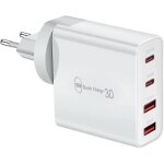 Chargeur usb c 100 w - leyf - charge rapide pd 3. 0 - 4 ports - blanc Chargeur usb c 100 w - leyf - charge rapide pd 3. 0 - 4 ports - blanc