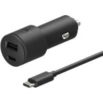 Chargeur de v�hicule motorola sjv102 - eu noir avec ports usb - a et usb - c chargeur avec charge rapide ...