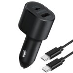 Chargeur voiture - samsung - 60w - usb - c super fast charging - quick charge - noir