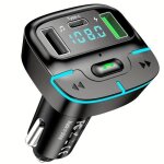 Chargeur de voiture - vitata - kit avec lecteur mp3 - metteur fm - charge rapide - usb type - c