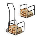 Relaxdays chariot à bois 2 en 1 panier à bûches avec roues en acier jusqu?à 45 kg transport & rangement ... Relaxdays chariot à bois 2 en 1 panier à bûches avec roues en acier jusqu?à 45 kg transport & rangement ...