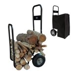 Chariot à bûches à roulettes - adapté aux bûches de 33 et 50 cm - charge max 150kg - bâche de protection ... Chariot à bûches à roulettes - adapté aux bûches de 33 et 50 cm - charge max 150kg - bâche de protection ...
