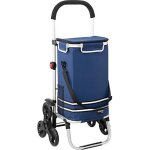 Monzana chariot de courses bleu merle 56 litres 3 en 1 pliable compartiment isotherme 6 roues bandes ...