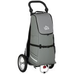 Chariot de courses pliable gris