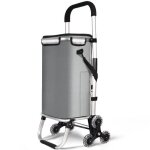 Vounot® chariot de courses 3 en 1 pliable aluminium - sac imperméable avec compartiment isotherme - 6 ... Vounot® chariot de courses 3 en 1 pliable aluminium - sac imperméable avec compartiment isotherme - 6 ...