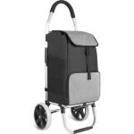 Chariot de courses poussette de march� capacit� 41l / 45kg � grandes roues silencieuses pliable caddie ...