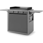 Chariot ferm� pour plancha forge adour modern 75 acier - gris clair et noir mat - a monter soi - m�me ...