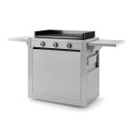 Chariot ferm� pour plancha - forge adour - ch mif 75 - inox - 2 tablettes push - to - open - 4 roues ...
