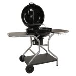 Chariot � grillades hwc - n16 gril � charbon de bois gril sph�rique gril de jardin avec couvercle trois ...