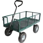 Chariot grillag� - jardin pratic - 4 pneumatiques 10x350 - 4 - benne 97 x 51 x 30 cm - capacit� 363 kg ...