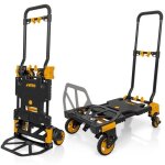 Diable pliant de dmenagement chariot de manutention 2 positions charge 137 kg max roues pivotantes vito ...