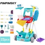 Chariot de m�nage enfant jouet dimitation jouet nettoyage jeu de r�le + balais + vadrouille - pimpimsky ...