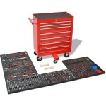 Chariot  outils servante d?atelier pour atelier avec 1 125 outils une roueacier rouge