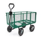 Terre jardin chariot de transport pliable 300 l benne xxl grande capacit - chariot de jardinage bricolage ...