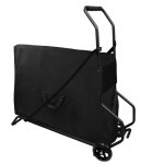Chariot de transport pliant  roulettes pour table de massage - noir - vivezen