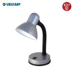 Lampe a poser - charleston: lampe de bureau avec culot e27 silver