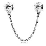 Charms argent pandora chane de scurit farandole coeurs 791088 - 05