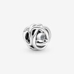 Charm - pandora - cercle ternit - argent - femme - pierre de naissance avril