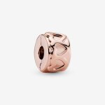 Charm - pandora - clip bande de coeurs - argent 925 - plaqu� or rose - mixte