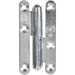 Charni�re droite zingu�e blanche jardinier massard - 110x60mm - lames � bouts ronds