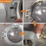 Charni�re de porte de lave - linge gototop - blanc - universel - alliage daluminium