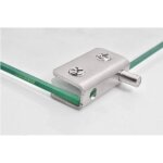 Charni�re de porte en verre - jormftte - 2 pi�ces - acier inoxydable - sans cadre - pince � verre