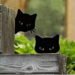 Chat du jardin d�coration statue de chat enjeux de jardin de silhouette animale r�aliste art de cour ...