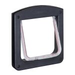 Relaxdays chatire 4 voies hxl 22x20 cm avec aimant verrouillable pour chats & petits chiens noir