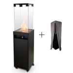 Chauffage extérieur pour patio et jardin - planika faro - acier noir portable gpl 8kw - couverture incluse ... Chauffage extérieur pour patio et jardin - planika faro - acier noir portable gpl 8kw - couverture incluse ...