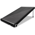Chauffage solaire pour piscine - naizy - 111x66x6 cm - plastique noir - support aluminium - raccord �5 ...