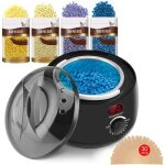 Chauffe cire depilation ifanze kit chauffe cire appareil de chauffage electrique avec 4 haricots de cire ...