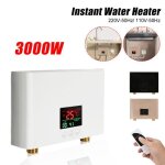 Chauffe - eau �lectrique instantan� - moohop - 3000w - t�l�commande - installation murale - blanc