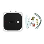 Chauffe eau electrique adros 15l sous evier sannover + kit dinstallation complet nf