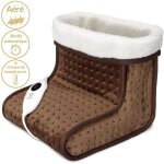 Monzana� chauffe - pieds marron - 100 w 6 niveaux de temp�rature �teinte automatique lavable � 30� t�l�command ...