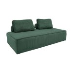Chauffeuse 2 places pour canapé modulable velours côtelé vert Chauffeuse 2 places pour canapé modulable velours côtelé vert